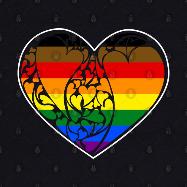 People of Color Pride Flag LGBT+ Heart by aaallsmiles